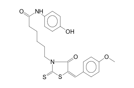 2-thioxo-3-[6-oxo-6-(4-hydroxyanilino)hexyl]-4-oxo-5-(4-methoxybenzylidene)thiazolidine