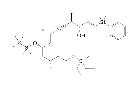 (3R,4R,7S,9S,11S,E)-9-((tert-Butyldimethylsilyl)oxy)-1-(dimethyl(phenyl)silyl)-4,7,11-trimethyl-13-((triethylsilyl)oxy)tridec-1-en-5-yn-3-ol
