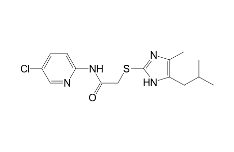 N-(5-chloropyridin-2-yl)-2-{[4-methyl-5-(2-methylpropyl)-1H-imidazol-2-yl]sulfanyl}acetamide