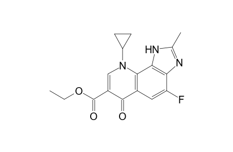 Ethyl 9-cyclopropyl-2-methyl-4-fluoro-6-oxo-6,9-dihydro-1H-imidazo[4,5-h]quinoline-7-carboxylate