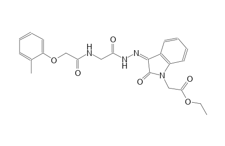 ethyl {(3Z)-3-[({[(2-methylphenoxy)acetyl]amino}acetyl)hydrazono]-2-oxo-2,3-dihydro-1H-indol-1-yl}acetate