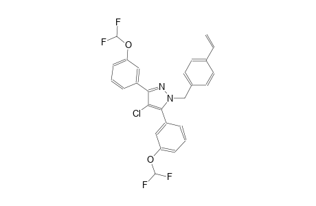 4-chloro-3,5-bis[3-(difluoromethoxy)phenyl]-1-(4-vinylbenzyl)-1H-pyrazole