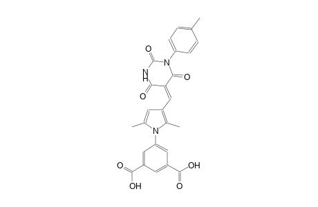1,3-benzenedicarboxylic acid, 5-[2,5-dimethyl-3-[(E)-(tetrahydro-1-(4-methylphenyl)-2,4,6-trioxo-5(2H)-pyrimidinylidene)methyl]-1H-pyrrol-1-yl]-