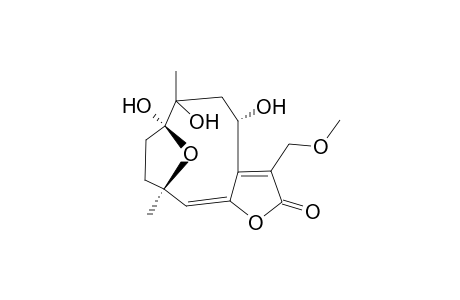1,3,10-Trihydroxy-1,7-dimethyl-7,10-epoxy-.delta.(5,6)-cyclodeca[4,5-b]-(4'-<methoxymethyl>- 2',5'-dihydro)furan-5'-one