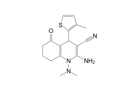 2-Amino-1-(dimethylamino)-4-(3-methyl-2-thienyl)-5-oxo-4,6,7,8-tetrahydroquinoline-3-carbonitrile