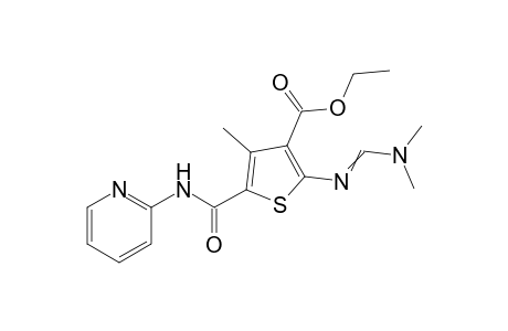 Ethyl 2-(((dimethylamino)methylene)amino)-4-methyl-5-(pyridin-2-ylcarbamoyl)thiophene-3-carboxylate