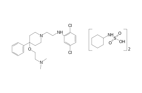 1-[2-(2,5-dichloroanilino)ethyl]-4-[2-(dimethylamino)ethoxy]-4-phenylpipieridine, cyclohexylsulfamic acid(1:2)