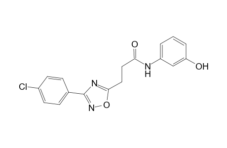 3-[3-(4-chlorophenyl)-1,2,4-oxadiazol-5-yl]-N-(3-hydroxyphenyl)propanamide