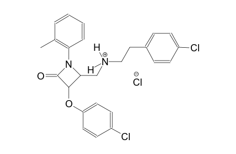 2-azetidinemethanaminium, 3-(4-chlorophenoxy)-N-[2-(4-chlorophenyl)ethyl]-1-(2-methylphenyl)-4-oxo-, chloride