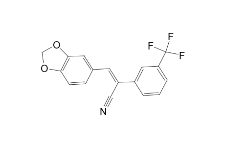 3-(1,3-Benzodioxol-5-yl)-2-[3-(trifluoromethyl)phenyl]-2-propenenitrile