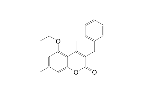 2H-1-benzopyran-2-one, 5-ethoxy-4,7-dimethyl-3-(phenylmethyl)-