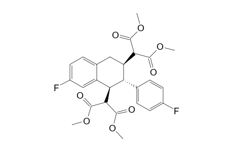 (1S*,2S*,3R*)-1,3-di(1,3-dimethoxy-1,3-dioxopropan-2-yl)-7-fluoro-2-(4-fluorophenyl)-1,2,3,4-tetrahydronaphthalene