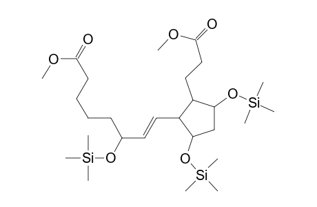 6-(trimethylsiloxy-)8-(2-(2-(methoxycarbonyl)ethyl)-3,5-di(trimethylsiloxy)cyclopentyl)-octa-7-enoic acid methyl ester