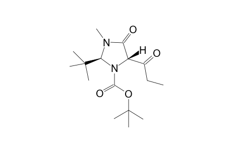 2-tert-Butyl-3-methyl-4-oxo-5-propionyl-imidazolidine-1-carboxylic acid tert-butyl ester
