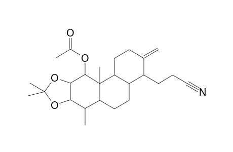 1,3-Dioxolo[4,5-b]phenanthrene, 4-acetoxy-8-(2-cyanoethyl)-7-methylene-2,2,4a,11-tetramethylperhydro-