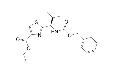 2-[(1R)-1-(benzyloxycarbonylamino)-2-methyl-propyl]thiazole-4-carboxylic acid ethyl ester