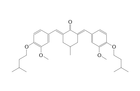 (2E,6E)-2,6-bis[4-(isopentyloxy)-3-methoxybenzylidene]-4-methylcyclohexanone