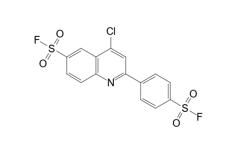4-chloro-2-[p-(fluorosulfonyl)phenyl]-6-quinolinesulfonyl fluoride