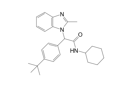 2-(4-(tert-Butyl)phenyl)-N-cyclohexyl-2-(2-methyl-1H-benzimidazol-1-yl)acetamide