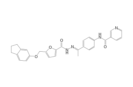 N-[4-((1E)-N-{5-[(2,3-dihydro-1H-inden-5-yloxy)methyl]-2-furoyl}ethanehydrazonoyl)phenyl]nicotinamide