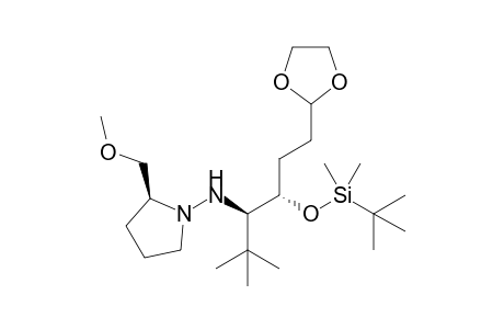 (1R,2S,2S)-(-)-N-[1-tert-Butyl-2-(tert-butyldimethylsiloxy)-4-[1,3]dioxolan-2-ylbutyl]-N-(2-methoxymethylpyrrolidin-1-yl)amine