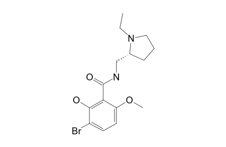3-bromo-N-[[(2R)-1-ethylpyrrolidin-2-yl]methyl]-2-hydroxy-6-methoxybenzamide