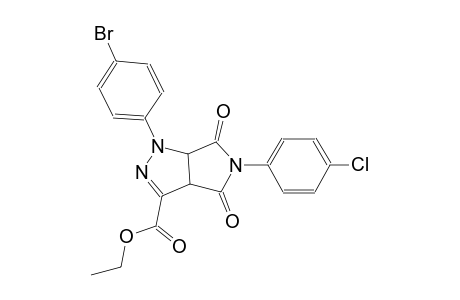 ethyl 1-(4-bromophenyl)-5-(4-chlorophenyl)-4,6-dioxo-1,3a,4,5,6,6a-hexahydropyrrolo[3,4-c]pyrazole-3-carboxylate