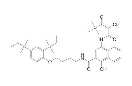 2-Naphthalenecarboxamide, N-[4-[2,4-bis(1,1-dimethylpropyl)phenoxy]butyl]-1-hydroxy-4-[(2-hydroxy-4,4-dimethyl-1,3-dioxopentyl)amino]-