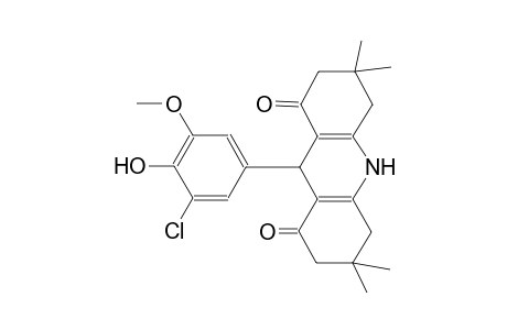 9-(3-chloro-4-hydroxy-5-methoxyphenyl)-3,3,6,6-tetramethyl-3,4,6,7,9,10-hexahydro-1,8(2H,5H)-acridinedione