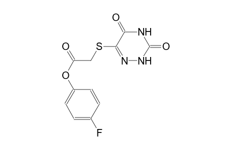 acetic acid, [(2,3,4,5-tetrahydro-3,5-dioxo-1,2,4-triazin-6-yl)thio]-, 4-fluorophenyl ester