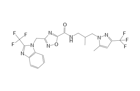 N-{2-methyl-3-[5-methyl-3-(trifluoromethyl)-1H-pyrazol-1-yl]propyl}-3-{[2-(trifluoromethyl)-1H-benzimidazol-1-yl]methyl}-1,2,4-oxadiazole-5-carboxamide