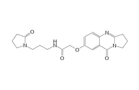 acetamide, N-[3-(2-oxo-1-pyrrolidinyl)propyl]-2-[(1,2,3,9-tetrahydro-9-oxopyrrolo[2,1-b]quinazolin-7-yl)oxy]-