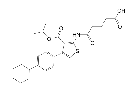 5-{[4-(4-cyclohexylphenyl)-3-(isopropoxycarbonyl)-2-thienyl]amino}-5-oxopentanoic acid