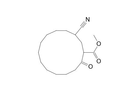 Cyclotetradecanecarboxylic acid, 13-cyano-2-oxo-, methyl ester