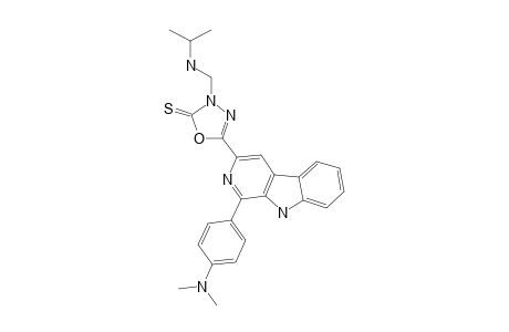 1-(4-N,N-DIMETHYLAMINOPHENYL)-3-[3-ISOPROPYLAMINO-(METHYL)-2-THIOXO-1,3,4-OXADIAZOL-5-YL]-BETA-CARBOLINE