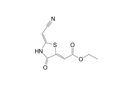 (2Z)-2-[(2Z)-2-(cyanomethylene)-4-keto-thiazolidin-5-ylidene]acetic acid ethyl ester