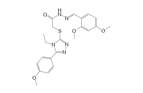 N'-[(E)-(2,4-dimethoxyphenyl)methylidene]-2-{[4-ethyl-5-(4-methoxyphenyl)-4H-1,2,4-triazol-3-yl]sulfanyl}acetohydrazide