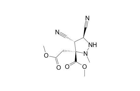 3-Pyrazolidineacetic acid, 4,5-dicyano-3-(methoxycarbonyl)-2-methyl-, methyl ester, (3.alpha.,4.alpha.,5.beta.)-(.+-.)-