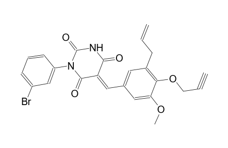 (5E)-5-[3-allyl-5-methoxy-4-(2-propynyloxy)benzylidene]-1-(3-bromophenyl)-2,4,6(1H,3H,5H)-pyrimidinetrione