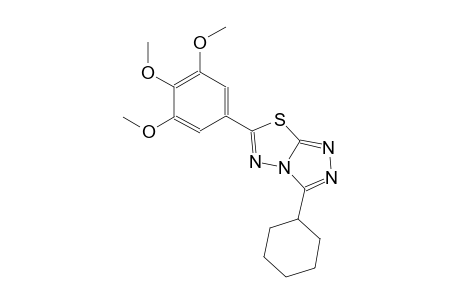 3-cyclohexyl-6-(3,4,5-trimethoxyphenyl)[1,2,4]triazolo[3,4-b][1,3,4]thiadiazole