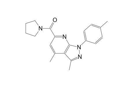 1H-pyrazolo[3,4-b]pyridine, 3,4-dimethyl-1-(4-methylphenyl)-6-(1-pyrrolidinylcarbonyl)-