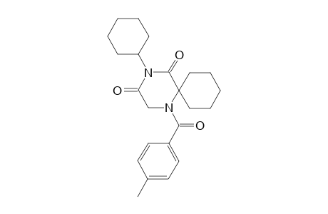 4-Cyclohexyl-1-(4-methylbenzoyl)-1,4-diazaspiro[5.5]undecane-3,5-dione