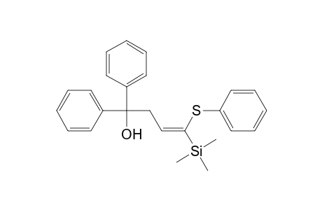 4-Hydroxy-4,4-diphenyl-1-(phenylthio)-1-(trimethylsilyl)-1-butene