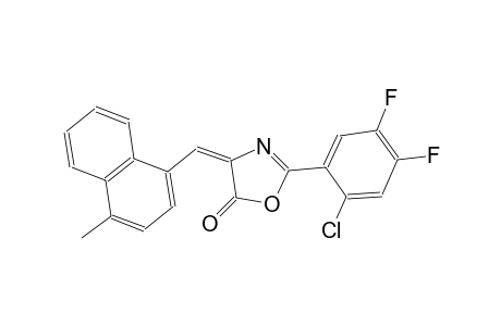 (4E)-2-(2-chloro-4,5-difluorophenyl)-4-[(4-methyl-1-naphthyl)methylene]-1,3-oxazol-5(4H)-one