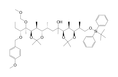 (2R,3S,4S,5R,6R,8R,9S,10S,11R,12R,13R)-3,5:9,11-Bis(isopropylidenedioxy)-1-tert-butyldiphenylsilyloxy-13-(4-methoxybenzyloxy)-12-methoxymethoxy-2,4,6,8,10,12-hexamethylpentadecan-6-ol