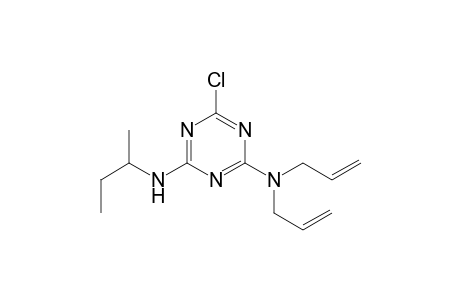 4-N-butan-2-yl-6-chloro-2-N,2-N-bis(prop-2-enyl)-1,3,5-triazine-2,4-diamine