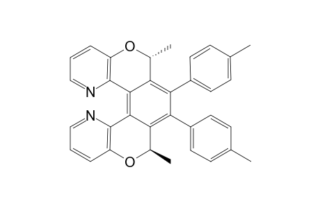 (-)-(M,6R,9R)-6,9-Dimethyl-7,8-bis(4-methylphenyl)-6,9-dihydropyrido-[2'',3'':5',6']pyrano[4',3':5,6]isochromeno[4,3-b]pyridine