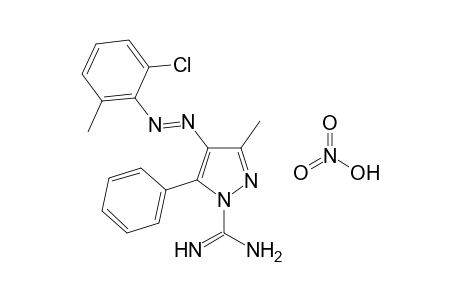 4-[(6-CHLORO-o-TOLYL)AZO]-3-METHYL-5-PHENYLPYRAZOLE-1-CARBOXAMIDINE, MONONITRATE