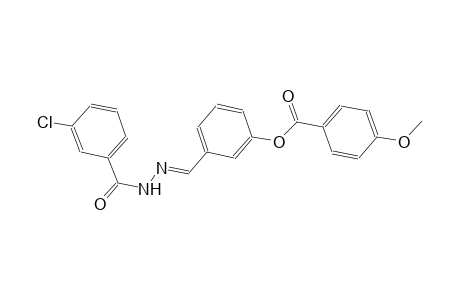 3-{(E)-[2-(3-chlorobenzoyl)hydrazono]methyl}phenyl 4-methoxybenzoate