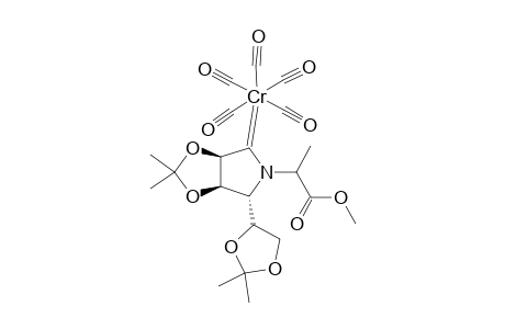 PENTACARBONYL-[4-DEOXY-2,3:5,6-DI-O-ISOPROPYLIDENE-4-(1'-METHOXYCARBONYLPROP-2'-(R)-2'-YL)-AMINO-D-TALOFURANOSYLIDENE]-CHROMIUM-(0)